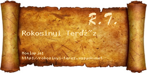 Rokosinyi Teréz névjegykártya